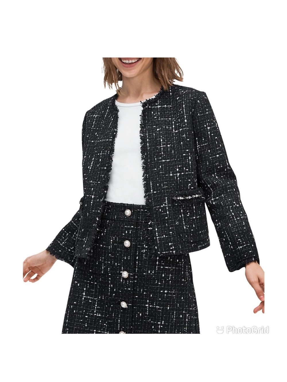 Kate Spade New York Embellished Tweed Jacket Size 8 Worn Once!